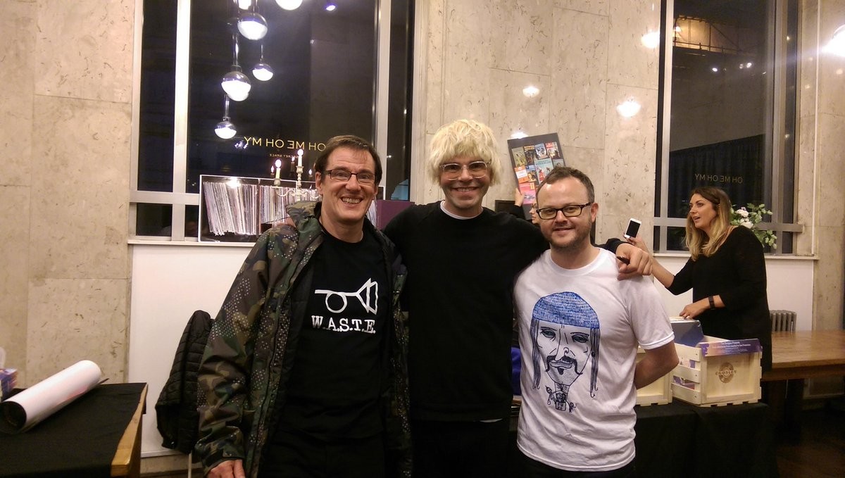 Stephen Morris, Tim Burgess and Peter Guy