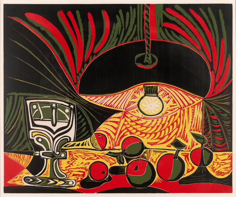 Still Life under the Lamp' by Pablo Picasso. © Succession Picasso/DACS, London 2016. Image courtesy of Trustees of the British Museum.