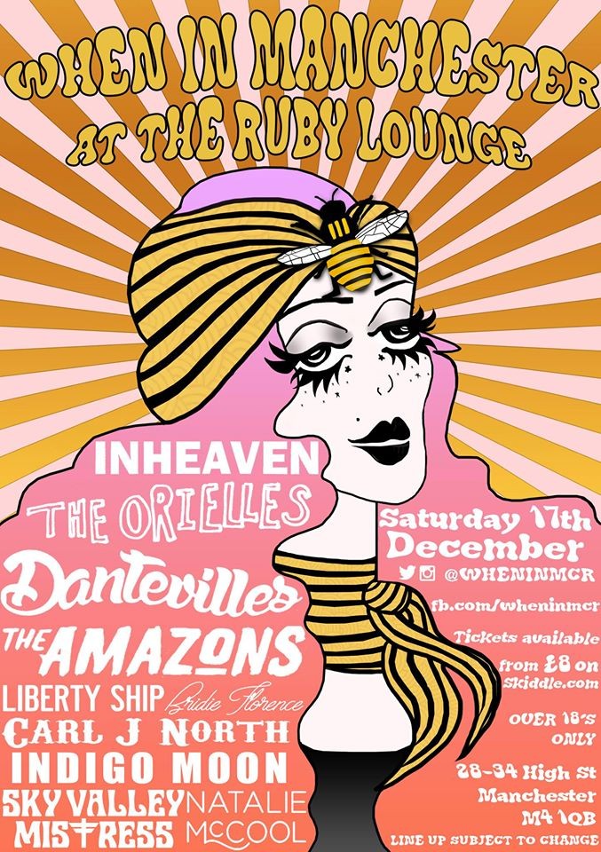 When In Manchester - Christmas Extravaganza lineup & artwork by Stephi LaReine