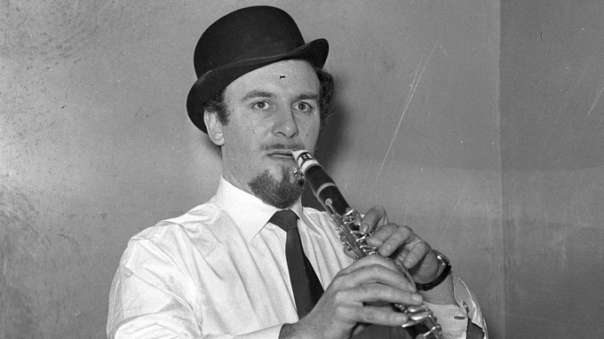An unlikely star, but the first UK artist to have a Number One in the US, Acker Bilk.