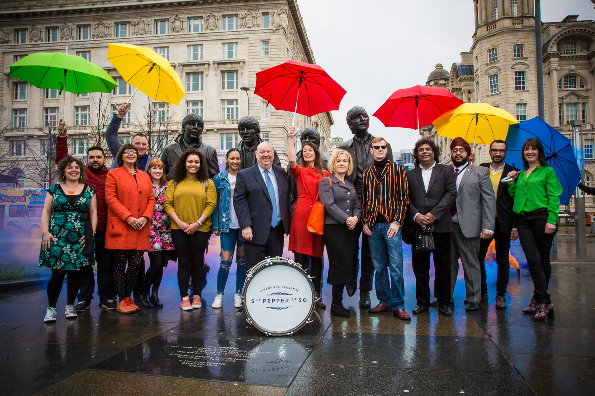 Speakers at the Sgt Pepper 50 press conference