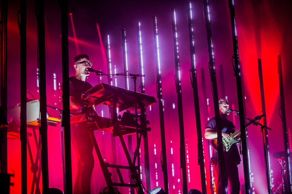 Alt-J performing at bluedot Festival, Jodrell Bank Discovery Centre