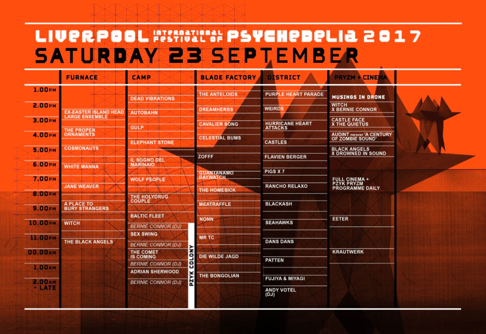 Psych Fest stage times - Day 2
