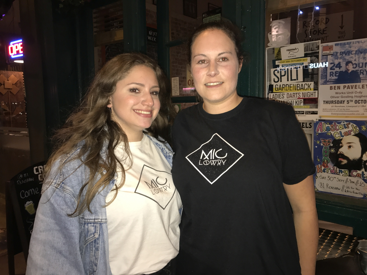 MiC Lowry fans. Maria from Brussels (left) and Sarah from Cambridge (right)