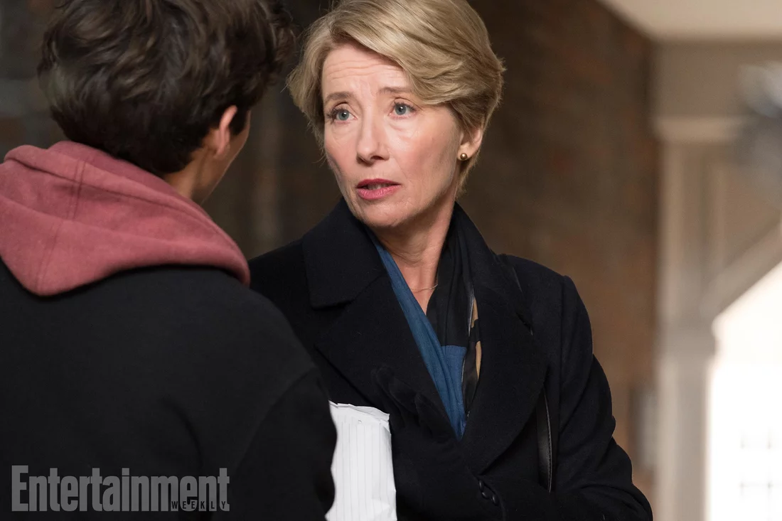 Emma Thompson and Fionn Whitehead. Photo credit: Entertainment Weekly