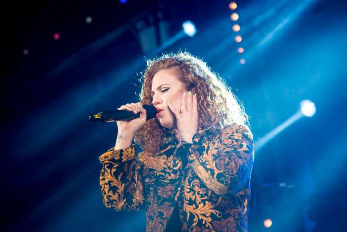 Jess Glynne performing live at MTV Brand New