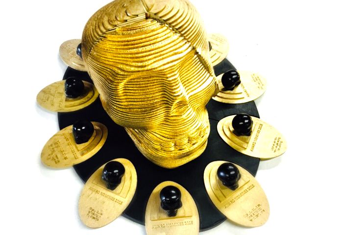The specially commissioned GIT AWARD 2015 trophy.