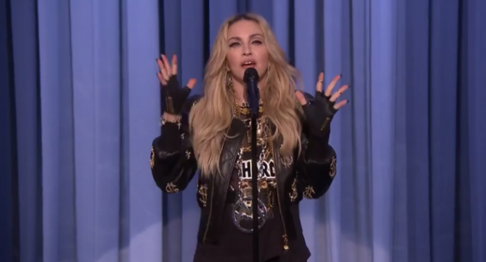Madonna trying stand up on Jimmy Fallon. It was crap.