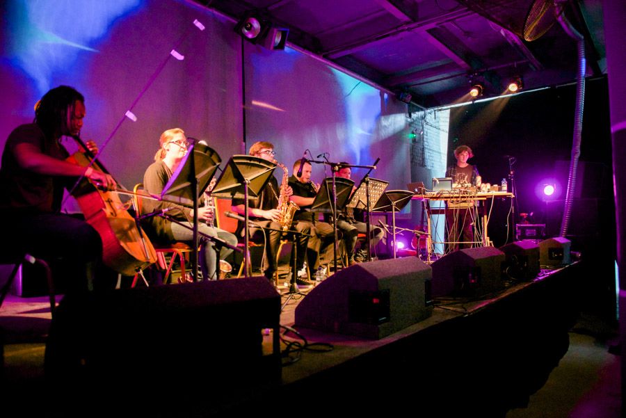 Immix Ensemble with Bill Ryder-Jones in the newly-set up Arts Academy