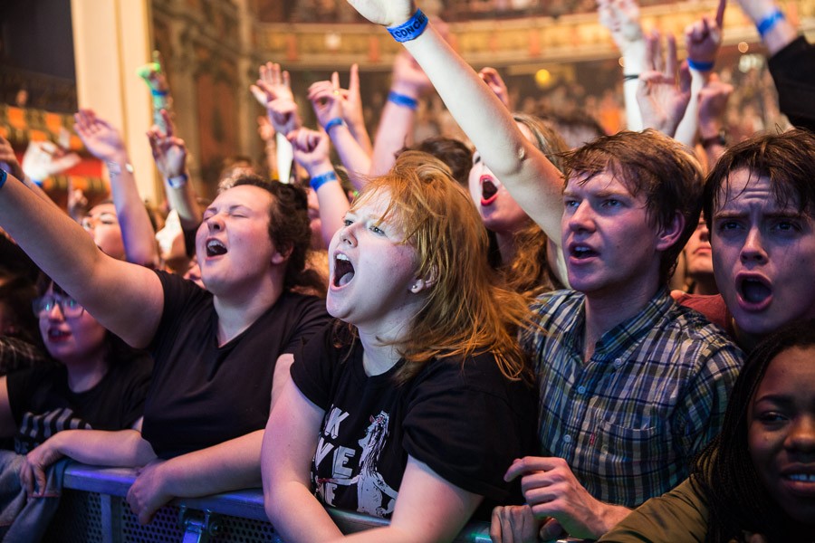 The crowd at Foals