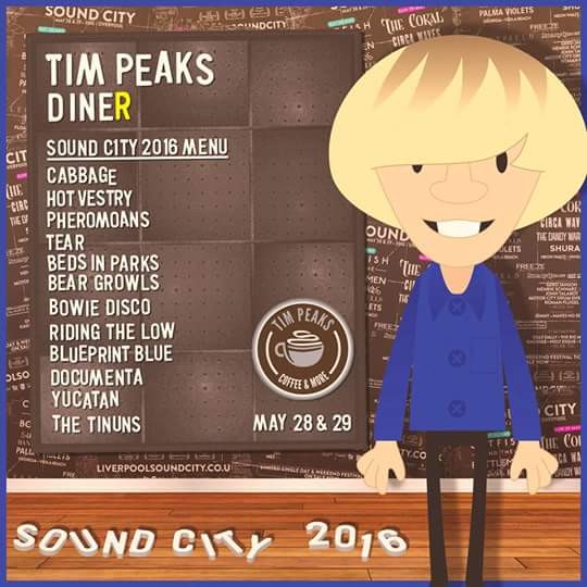 Tim Peaks Diner lineup at Liverpool Sound City festival.