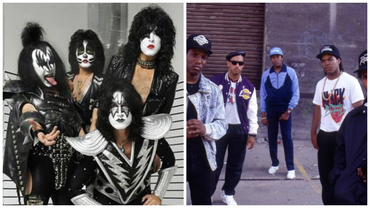 The casts of KISS Meets The Phantom of the Park and Straight Outta Compton (pics from artists' Facebook)