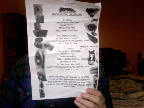 Kate Nash lyric sheet live at the Zanzibar.jpg