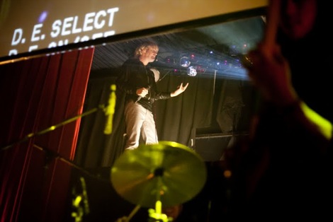 Ariel Pink behind the screen at the Kazimier.jpg