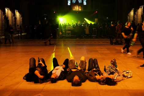 lying down in cathedral