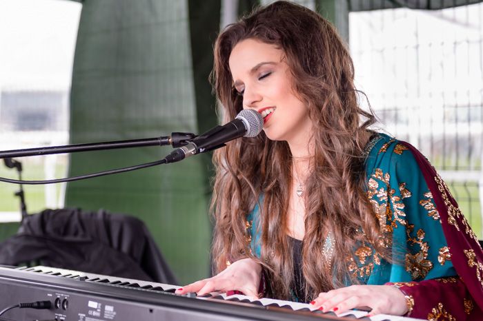 Sophia Ben-Yousef performing live at 2014 Grand National