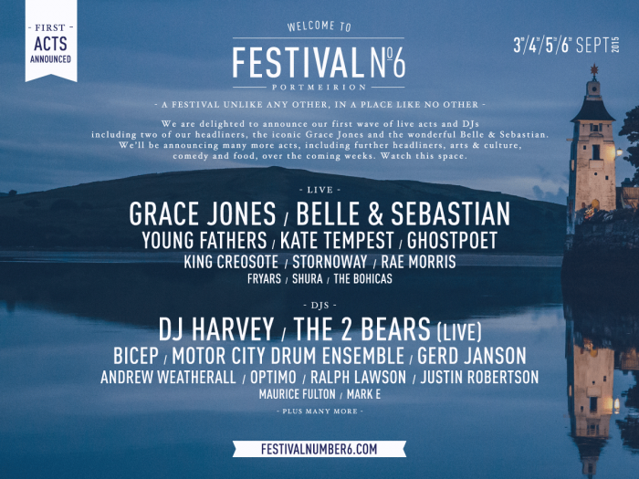 Festival Number 6 returns featuring Grace Jones plus Belle & Sebastian