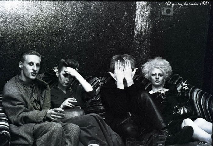 Josie Jones, far right, at Cagney's with Paul and Jan Simpson and Julian Cope