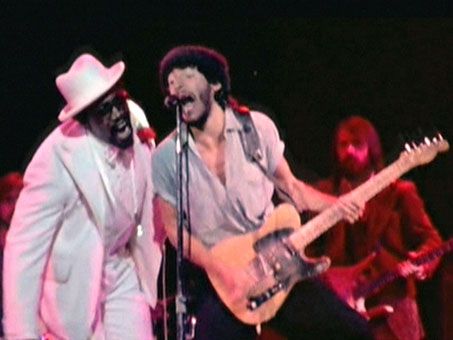 Springsteen and Clarence Clemons at the Hammersmith Odeon in 1975