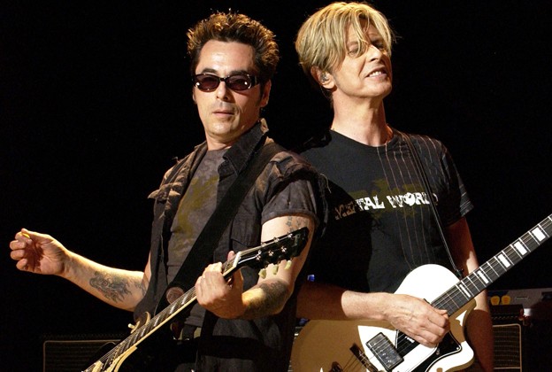 Earl Slick with David Bowie on the Reality Tour