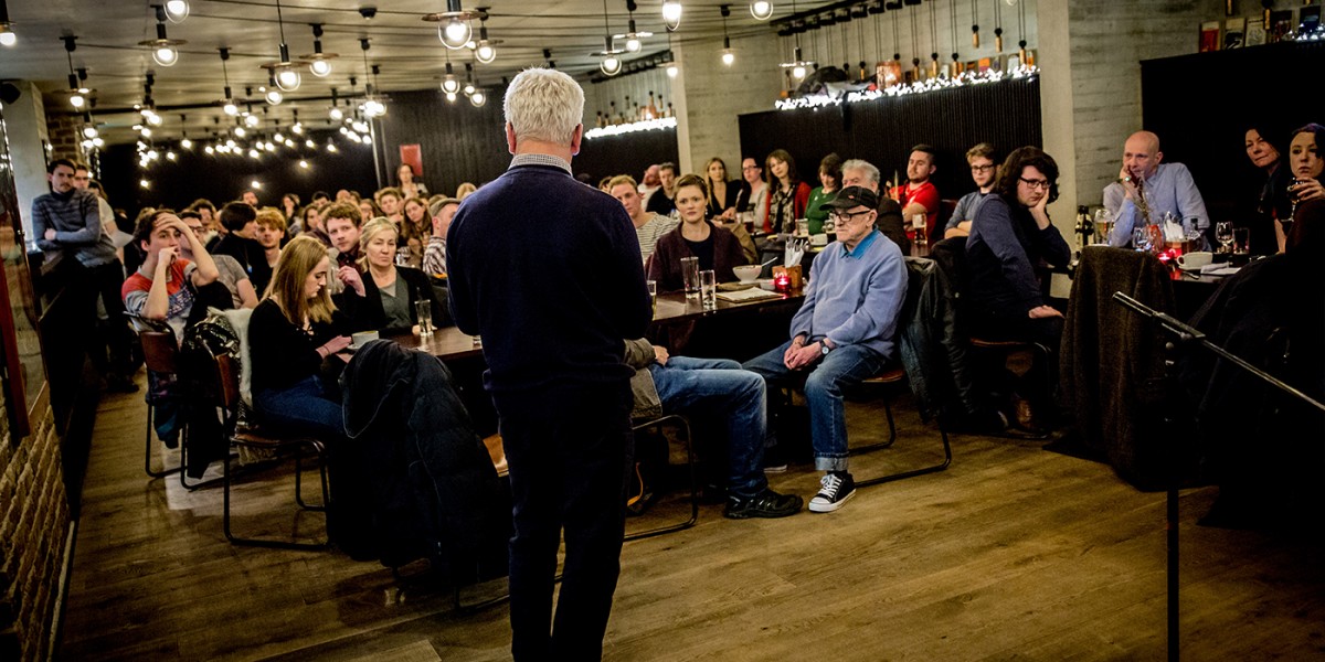 A rapt audience in the Everyman Bistro