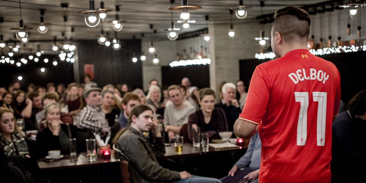 Matt 'Delboy' Delaney entertains the crowd