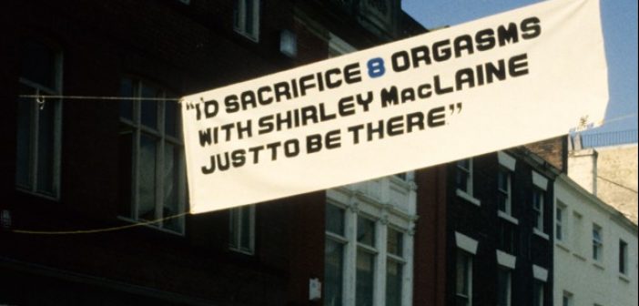8 Orgasms banner on Bold Street