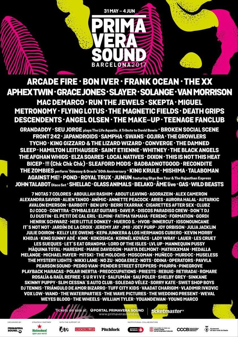 Primavera Sound 2017 lineup