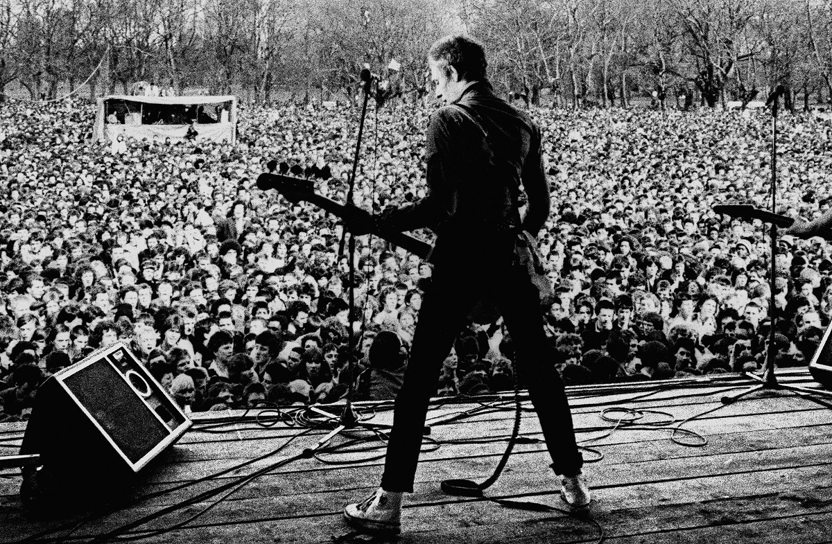 Paul Simonon, The Clash at the Rock Against Racism/Anti Nazi League. Photo Credit: © Syd Shelton 