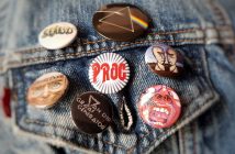 prog rock badges on denim jacket
